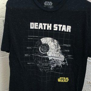 Star Wars Death Star Schematic T-shirt Mens Medium